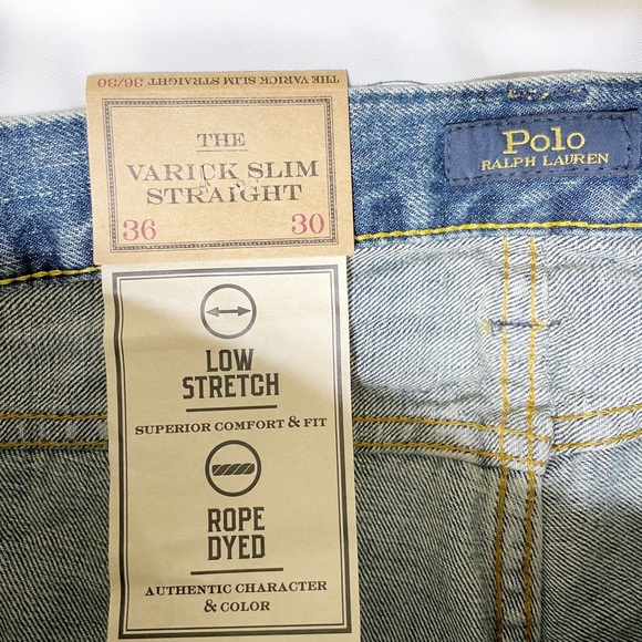 POLO RALPH LAUREN VARICK SLIM STRAIGHT JEANS - Picture 9 of 9